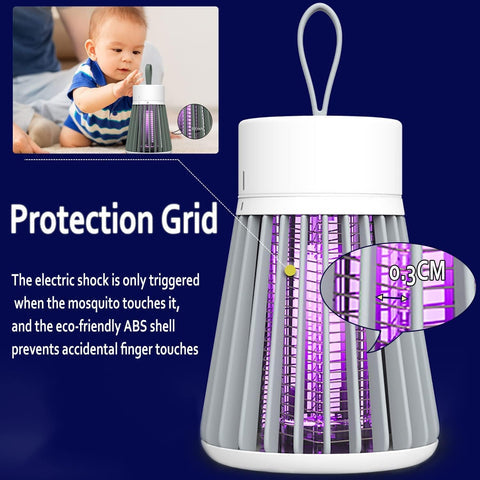 USB Powered Household USB Mosquito Insects Killer Lamp UV Light Zapper Wireless Portable