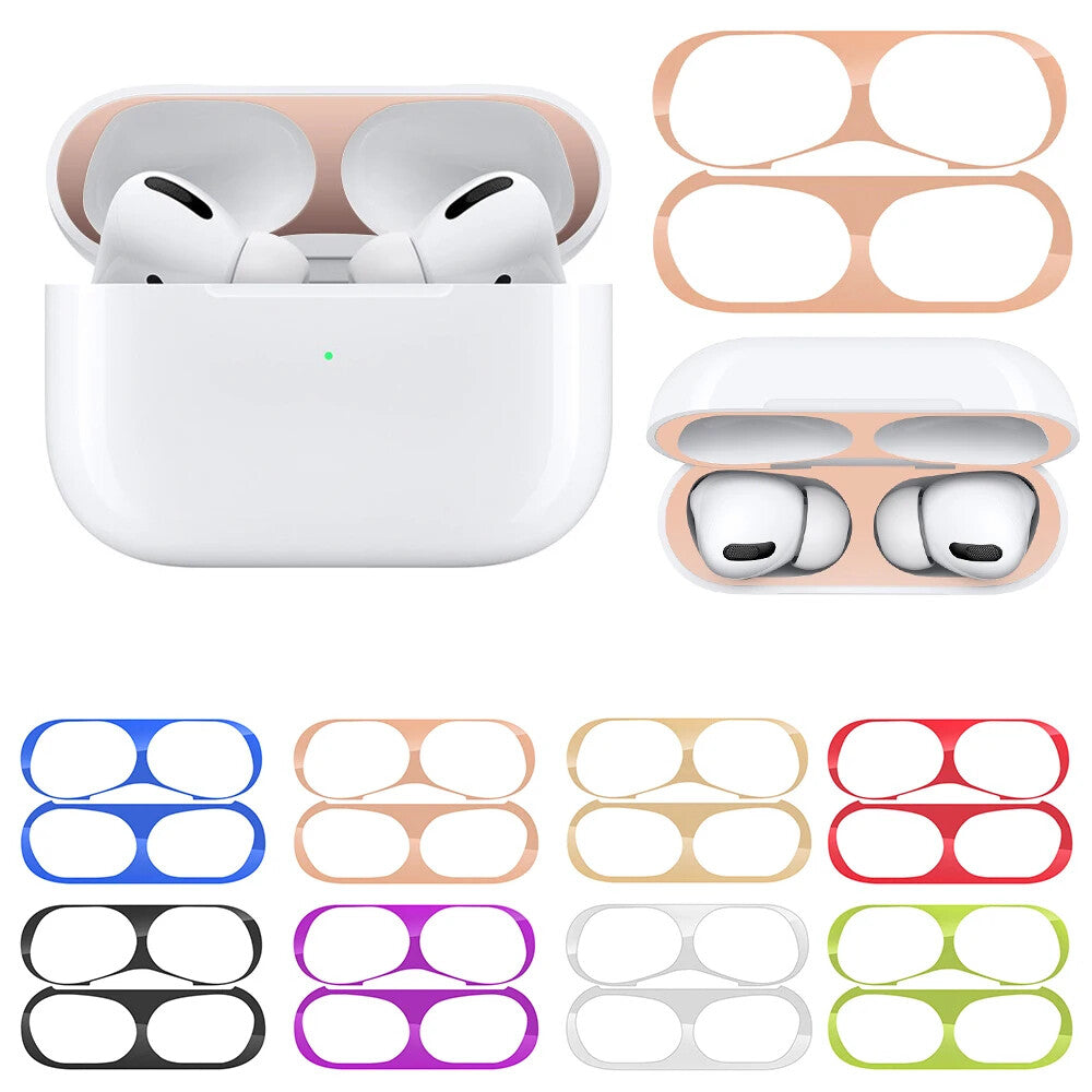 Metal Film Dust Proof Debris Protection Heavy Duty Airpods 3 Wireless Charging Case (Red)