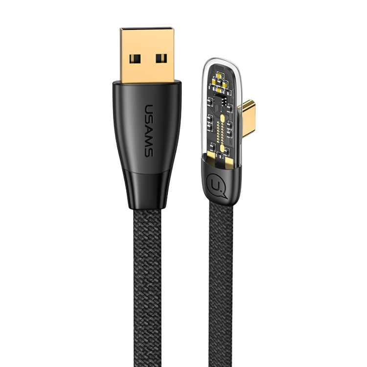 USAMS USB To Type-C Cable Charge PD Quick Charging Data Fast Charger Samsung (1.2m, Black)