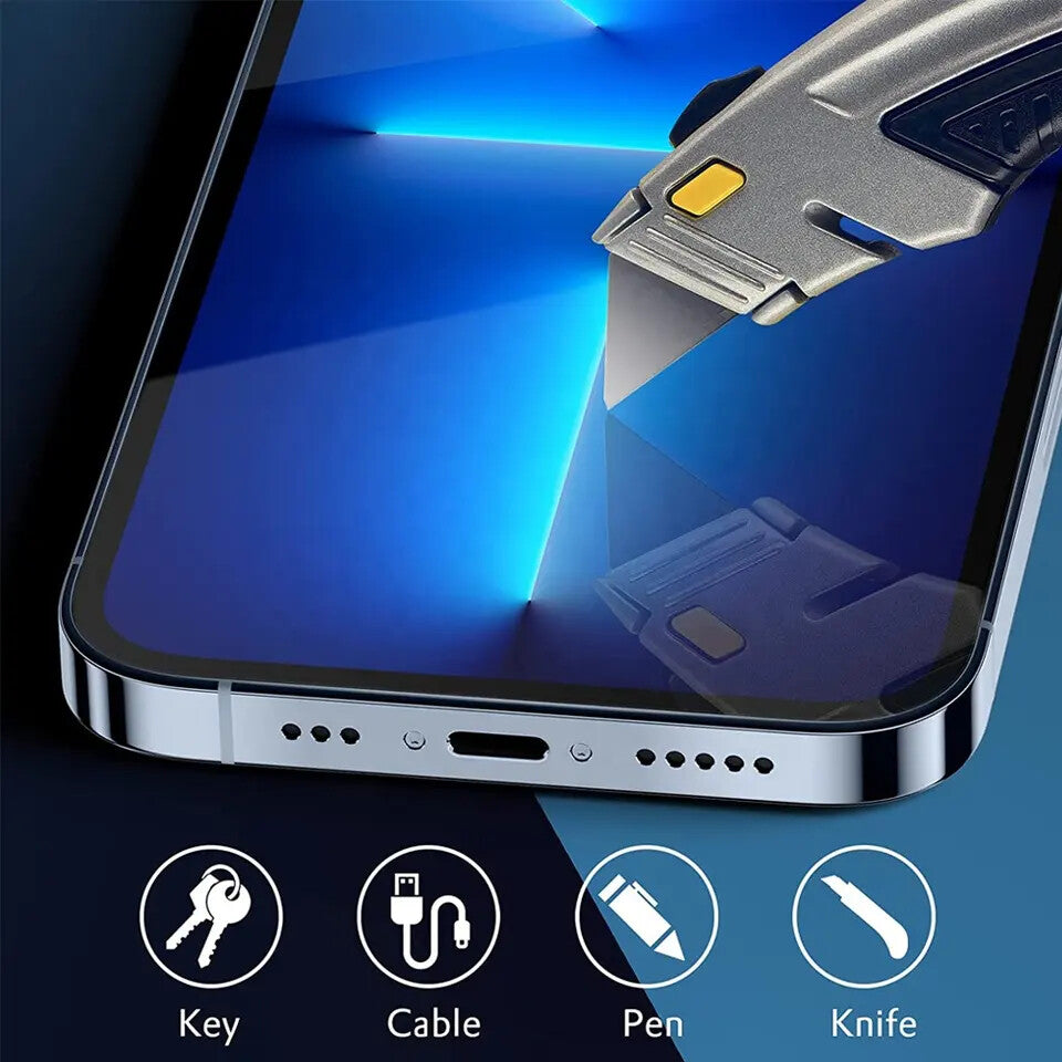 NUGLAS iPhone 14 13 12 11 Pro Max Screen Protector Tempered Glass With Camera Lens Protector 9H Hardness - Clear