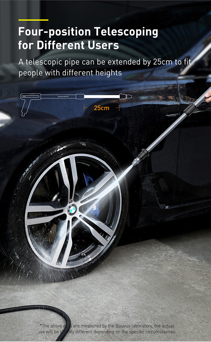 Baseus Clean Guard Nozzle Garden Hose Gun, Spray Gun Garden Hose Nozzle, High Pressure Car Wash Foam Gun Water Washer Cleaner Lance Sprayer Adjustable Water Flow