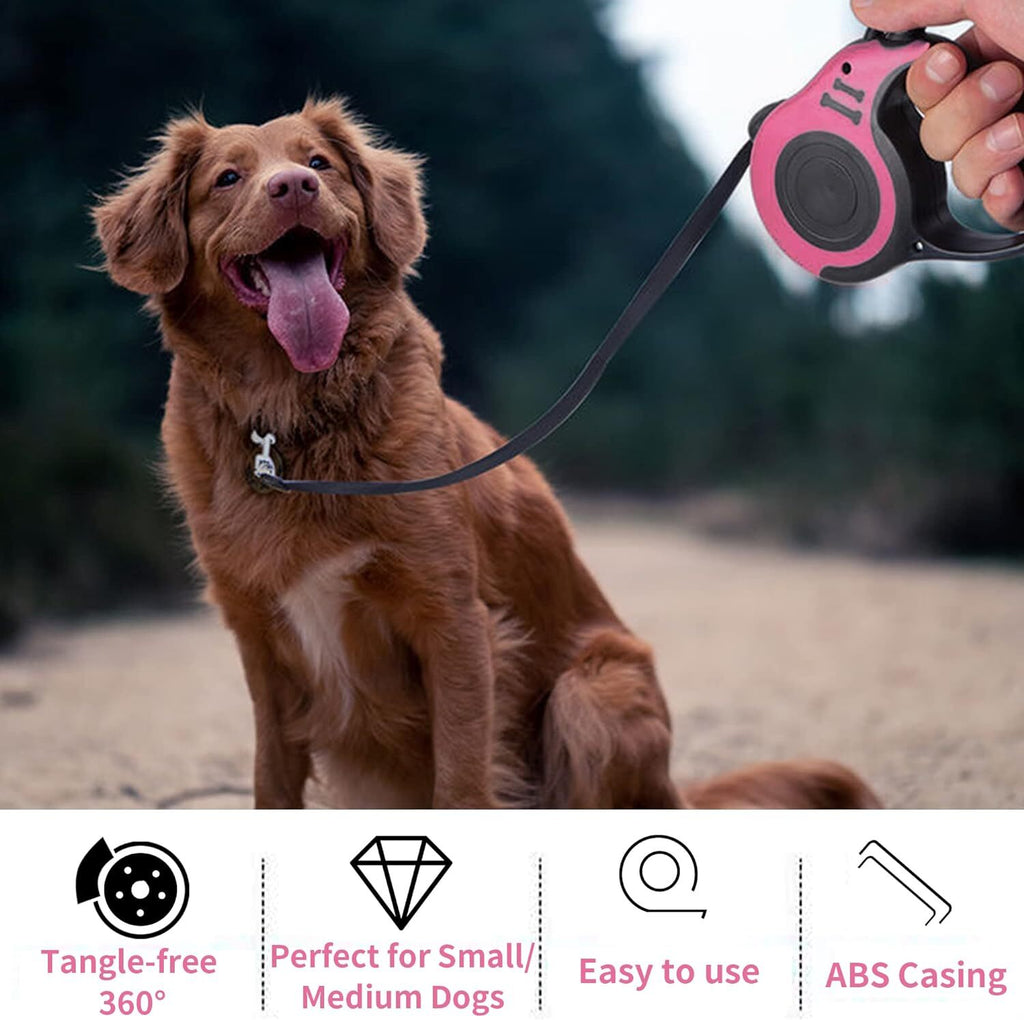 Heavy Duty Automatic Retractable Dog Leash Pet Collar Walking Lead Traction Rope (Blue)