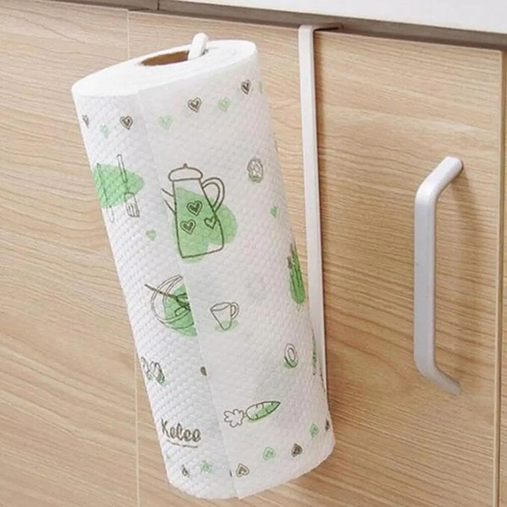 Paper Towel Holder Rack Hanger Kitchen Shelf Organizer Under Cabinet Cup Roll