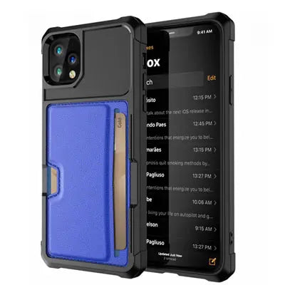Slide Armor Wallet Case Card Slot Holder Cover For iPhone XR
