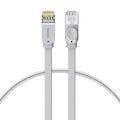 Baseus Cat 6 Ethernet Cable Flat High Speed Internet & Network Cable, RJ45 Connectors,Professional LAN Cable Shielded For Modem Router PC Computer Office (3m, Grey)