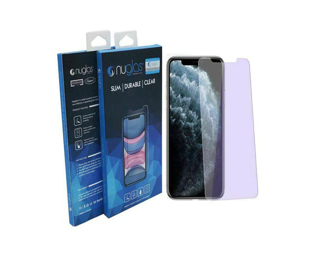 (1 Pack) Nuglas iPhone 14 13 12 11 Pro XS XR Max Anti Blue Light Filter Tempered Glass Screen Protector Eye-Friendly Film