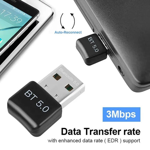 USB Wireless Bluetooth 50 Adapter Dongle Receiver Transmitter PC Speaker