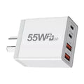 55W 4Port USB Type-C Fast Charging Plug Wall Charger Power Adapter Brick