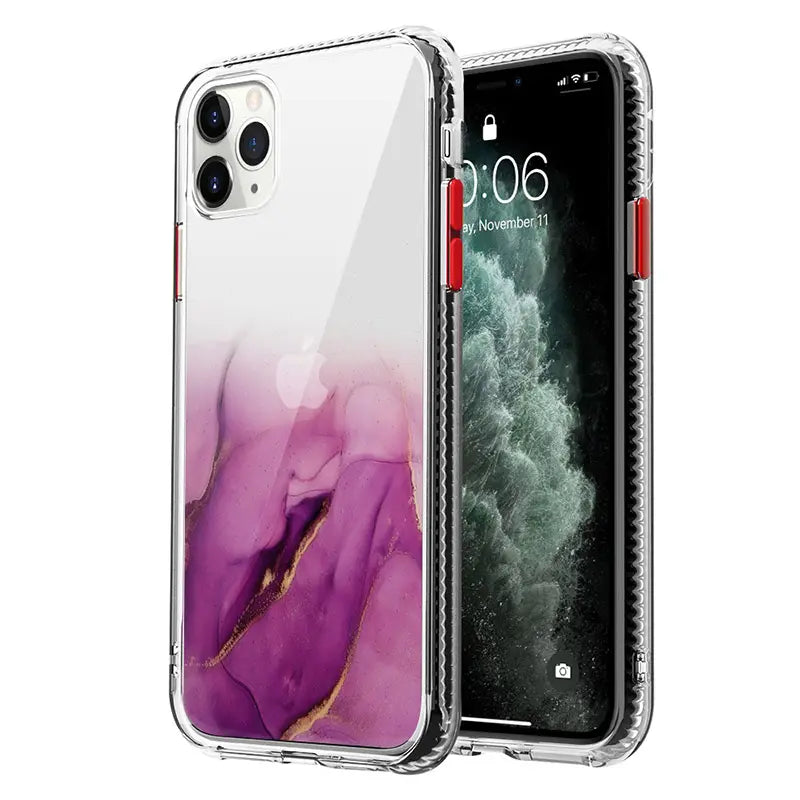 Marble Shockproof Clear Case Glitter Bling Cover for iPhone 13 Pro Max