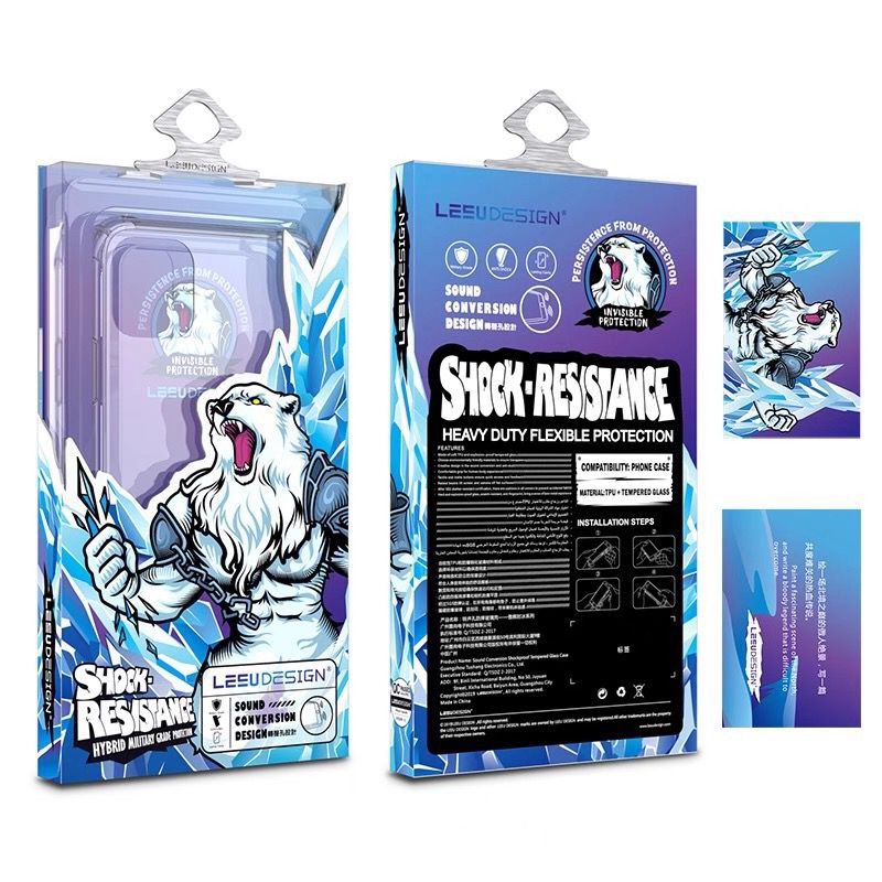 iPhone 12 Pro Clear LeeU Ice Bear Series Hard Case Cover