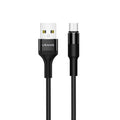 USAMS Strong Braided Micro USB Data Charger Cable Cord For Android Samsung (Black, 1m)