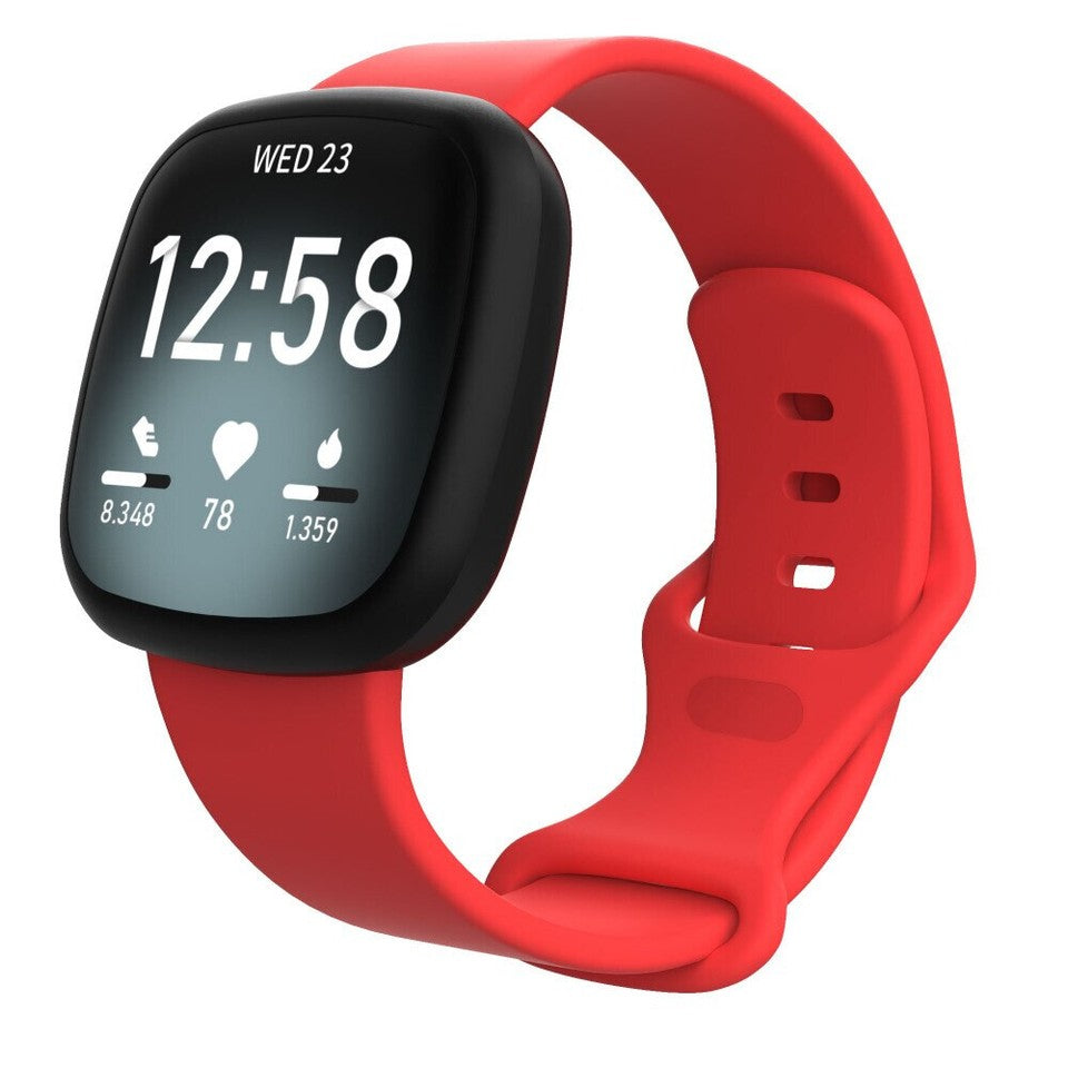 Silicone Replacement Strap Band For Fitbit Versa 3 (Red)