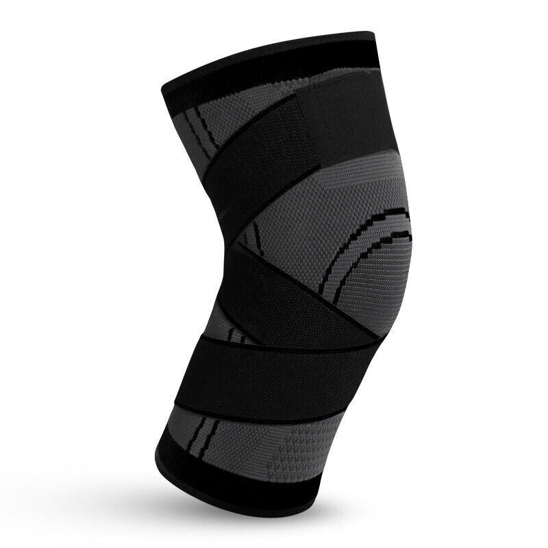 Weaving Knee Brace Breathable Sleeve Support For Gym Jogging Sports (S-Black)