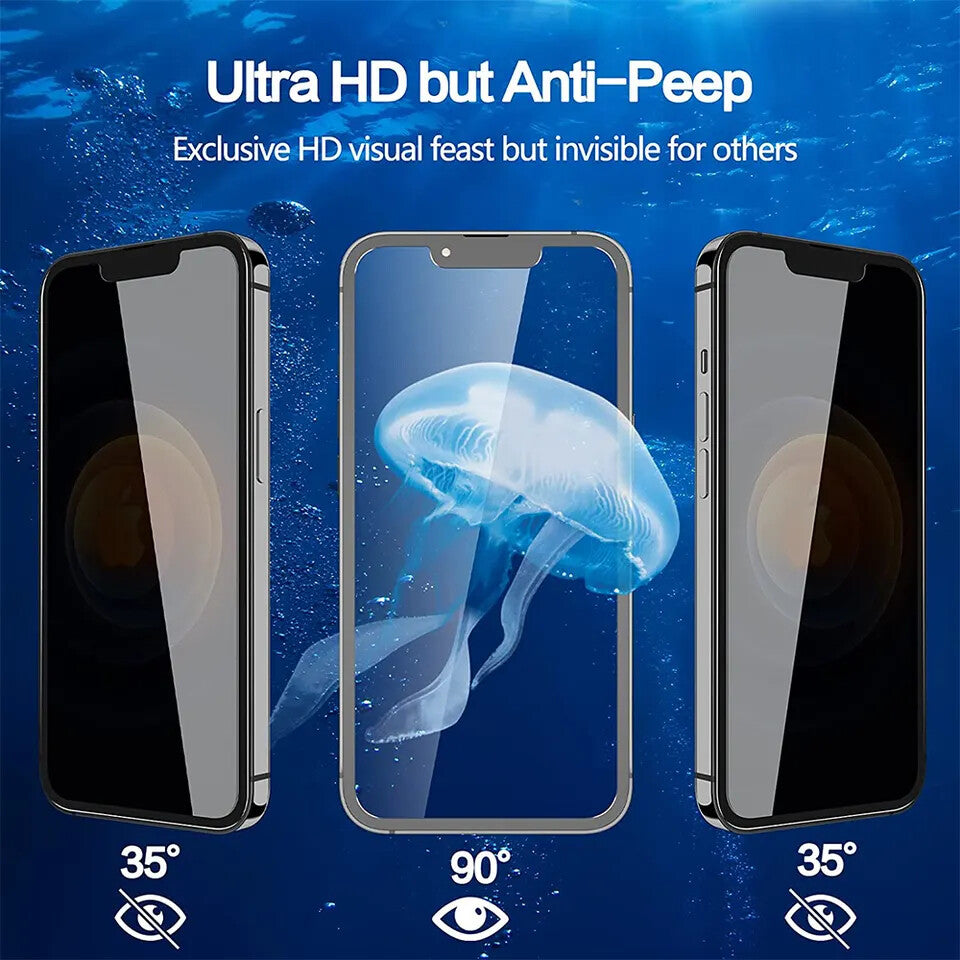(2 Pack) Nuglas iPhone 14 13 12 11 Pro XS XR Max Privacy Tempered Glass Anti Spy Screen Protector