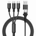5 in 1 Multi Charger Charging Cable USB C/A To Type C/iPhone/Micro USB (Black)
