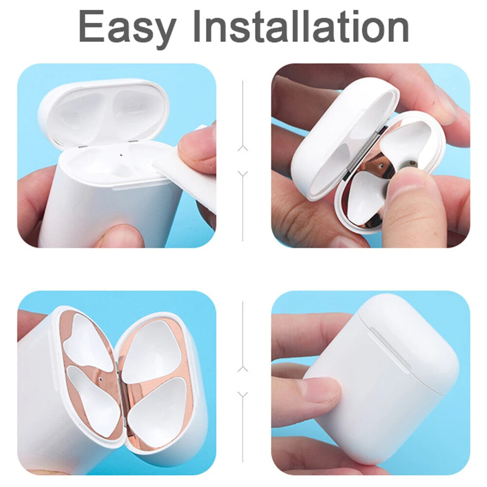 Metal Film Dust Proof Debris Protection Heavy Duty Airpods 3 Wireless Charging Case (Blue)