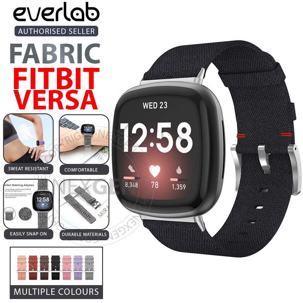 Fabric Replacement Strap Nylon Band Breathable Adjustable Wristband For Fitbit Versa 3 (Small, Purple)