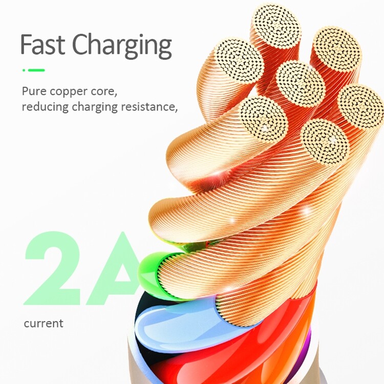 USAMS Braided Aluminum USB To Micro USB Data Charger Cable Cord For Android Samsung (1m, Red)