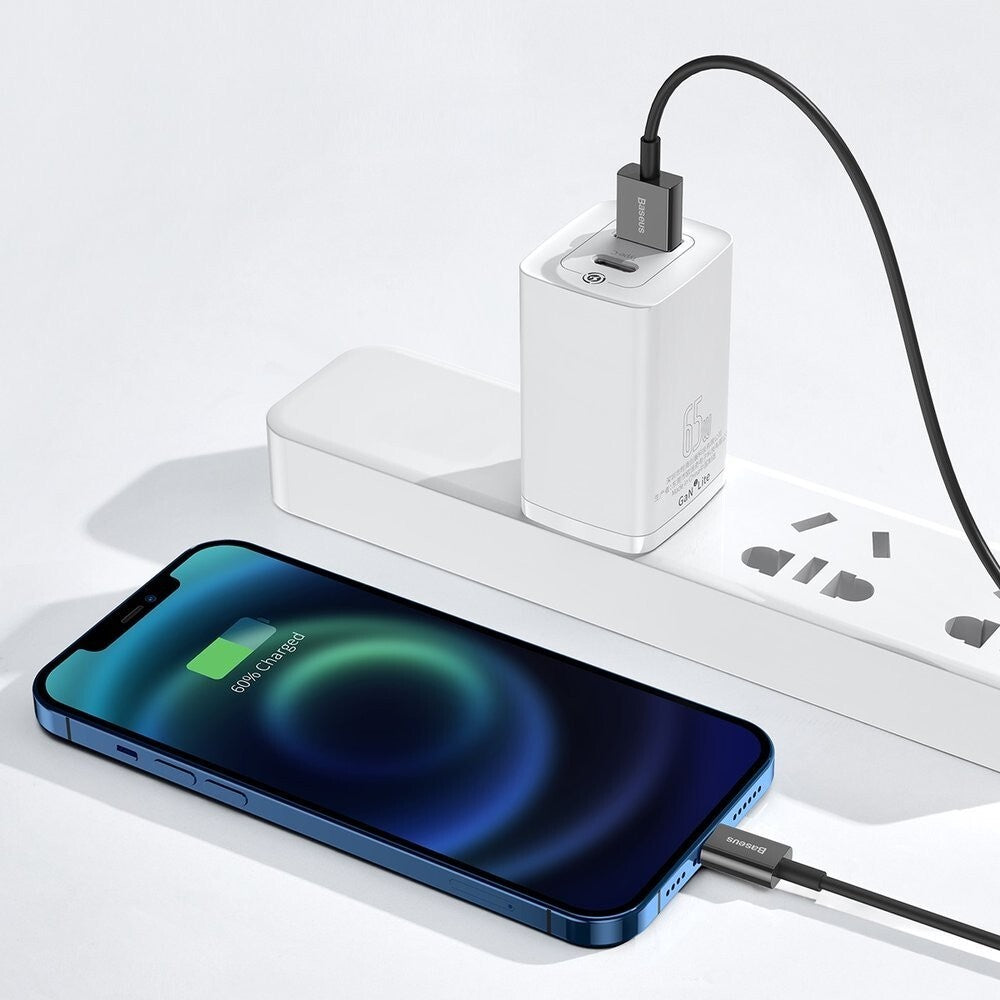 Baseus 2.4A USB To Lightning Fast Charging Cable Data Cord Charger Superior Series For iPhone iPad (1m)
