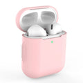 Apple Airpods Silicone Gel Case Shockproof Protective Cover Skin Case Airpods 1/2 (Pink)