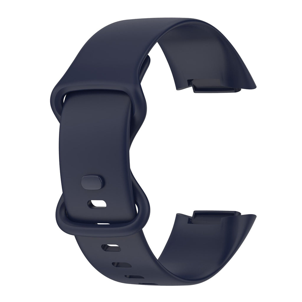 For Fitbit Charge 5 / 6 Replacement Strap Silicone Sports Watch Band Wristband (Dark Purple)