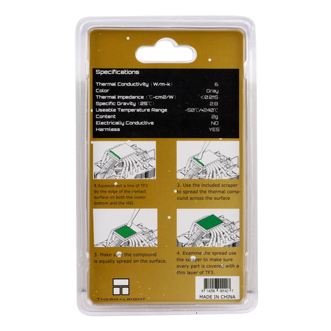 Thermalright TF3 2g CPU GPU Heat Sink High Performance Thermal Paste Grease