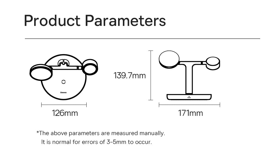 Baseus Swan 3 in 1 Magnetic Wireless Charger Stand 20W for iPhone 15/14/13 Pro Max Apple Watch 6 SE Airpods Pro 2 3 Charger Holder