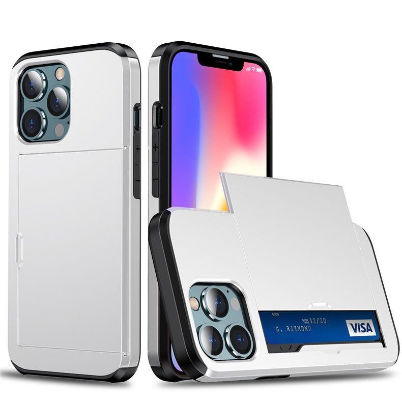 Sliding Cover Wallet Case For iPhone 12 Pro Max