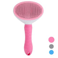 Grooming Brush For Dog Cat Deshedding Tool Rake Comb Fur Remover Reduce Pet Hair (Pink)