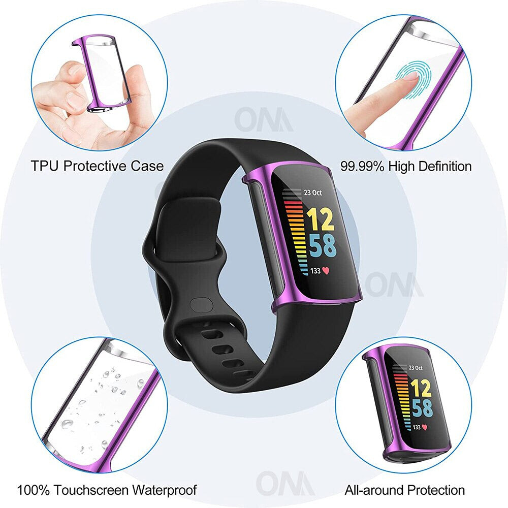 Fitbit Charge 3 / 4 TPU Full Protection Screen Protector Shockproof Cover Case