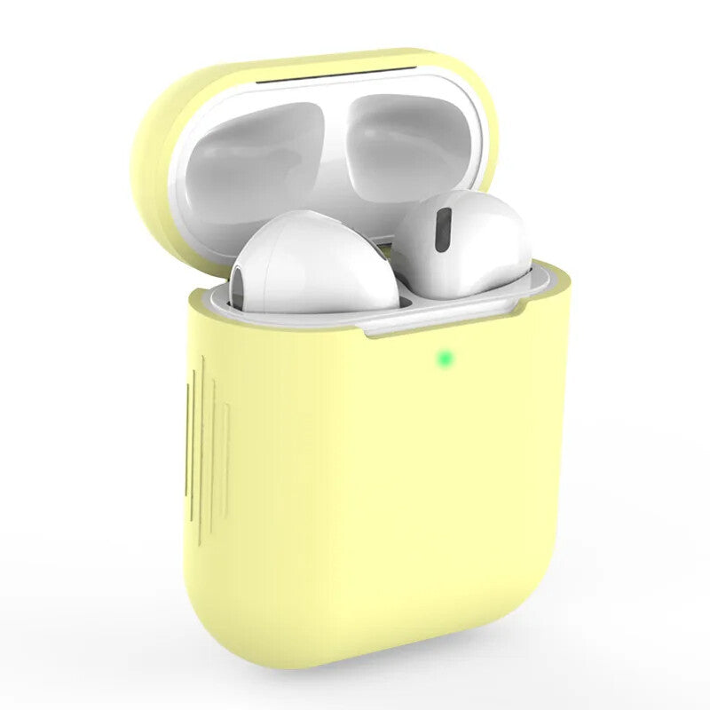 Apple Airpods Silicone Gel Case Shockproof Protective Cover Skin Case Airpods Pro (Yellow)