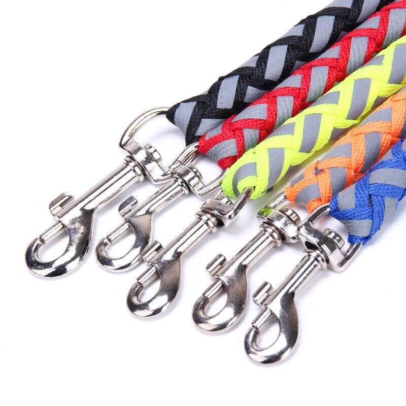 Padded Handle Outdoor Dog Leash Lead For Pets Puppy Cat (Black)