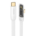USAMS USB Type C To Lightning iPhone Cable 90 Degree Quick Charging Data Fast Charger (White, 1.2m)