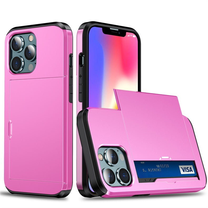 Sliding Cover Wallet Case For iPhone 13 Mini