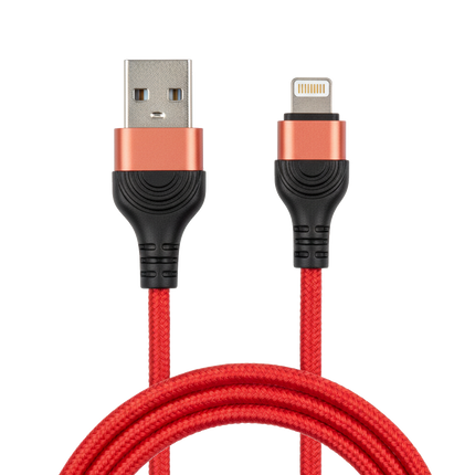 USB to Lightning Braided Cable (2m, Red)