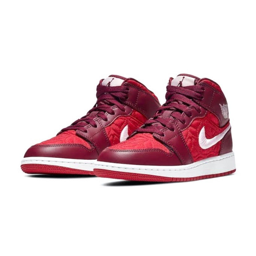 Nike Air Jordan 1 Mid SE Red Quilt (GS 7y)