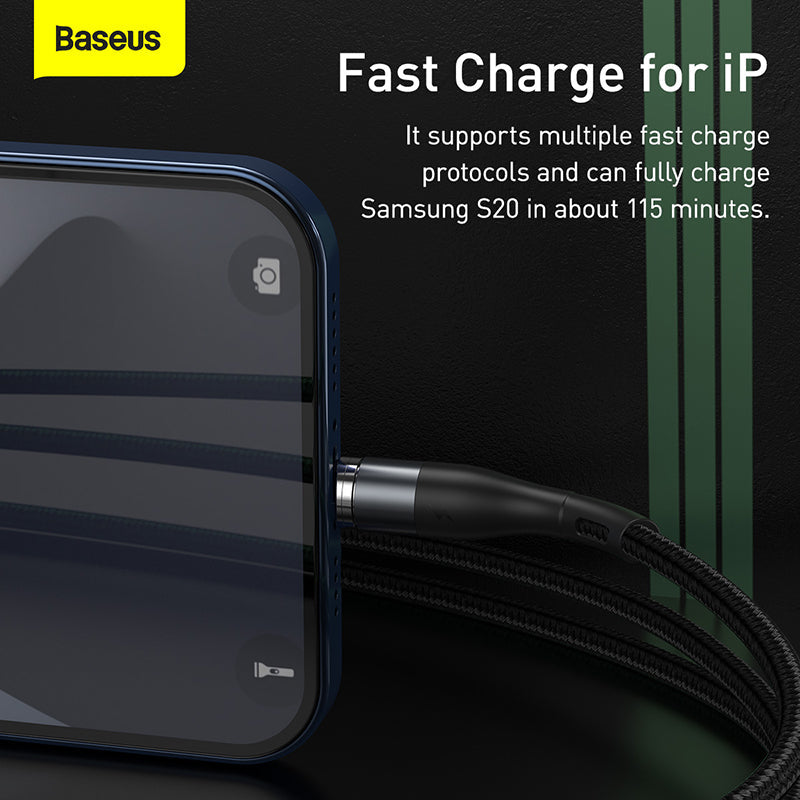 Baseus Magnetic USB to Lightning 1m Green