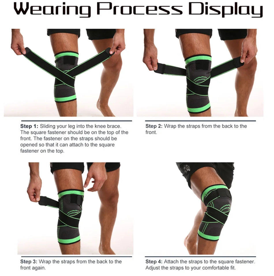 Knee Support, Open-Patella Stabiliser & Fully-Adjustable Neoprene Brace – Sports Injury Protection