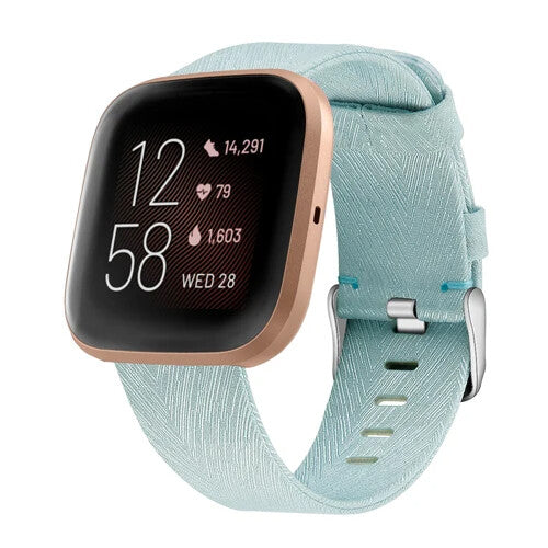 Fabric Replacement Strap Nylon Band Breathable Adjustable Wristband For Fitbit Versa 1 (Small, Teal)