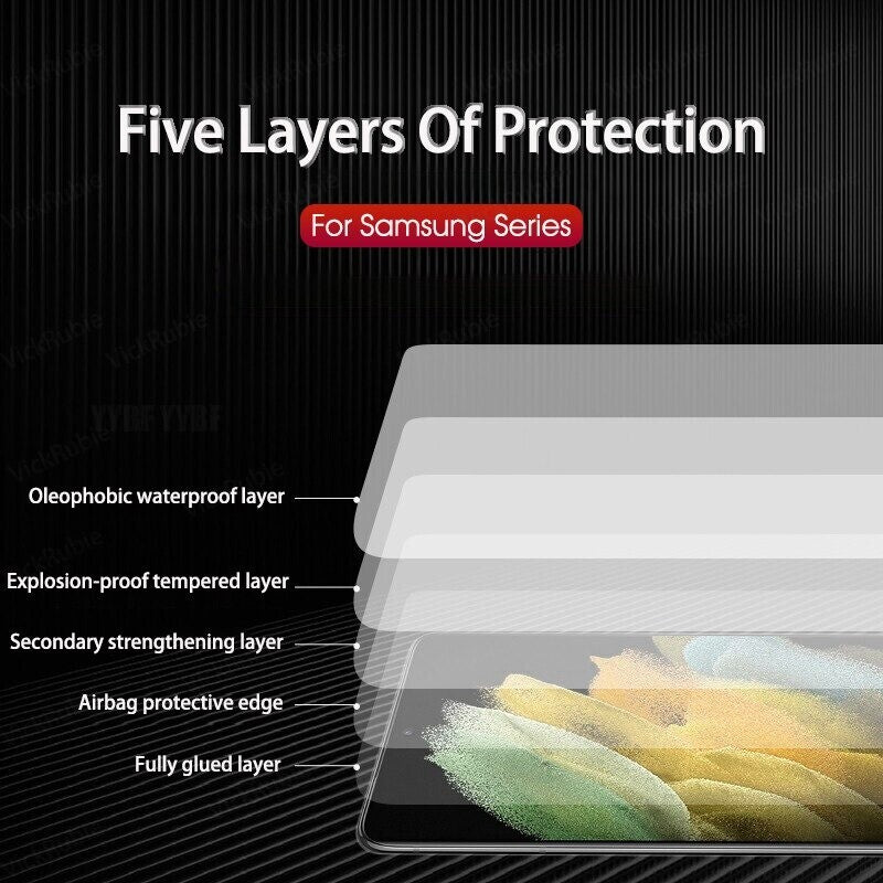 Nuglas Samsung S22 S21 S20 Note 20 Ultra UV Glue Clear Tempered Glass Screen Protector
