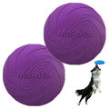 Rubber Pet Dog Frisbee Durable Fetch Toy For Puppy Exercise Outdoor Training(Purple)