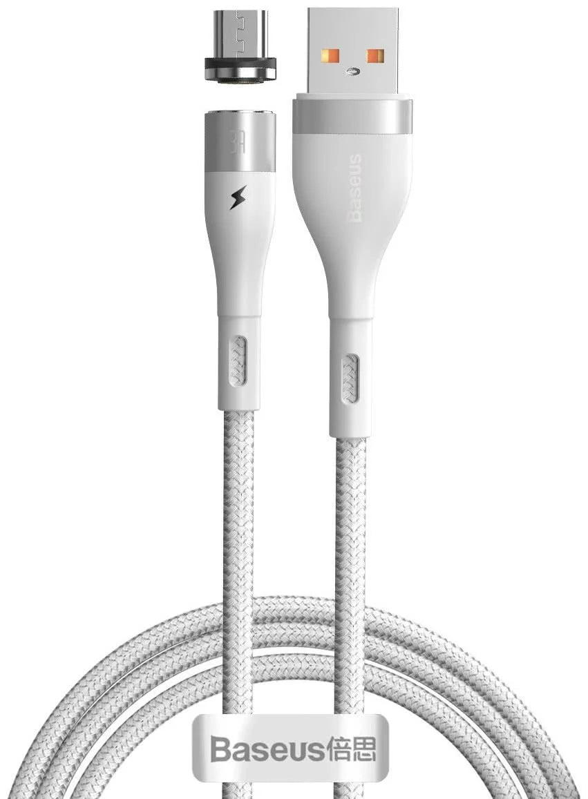 Baseus Magnetic USB to MicroUSB 1m White
