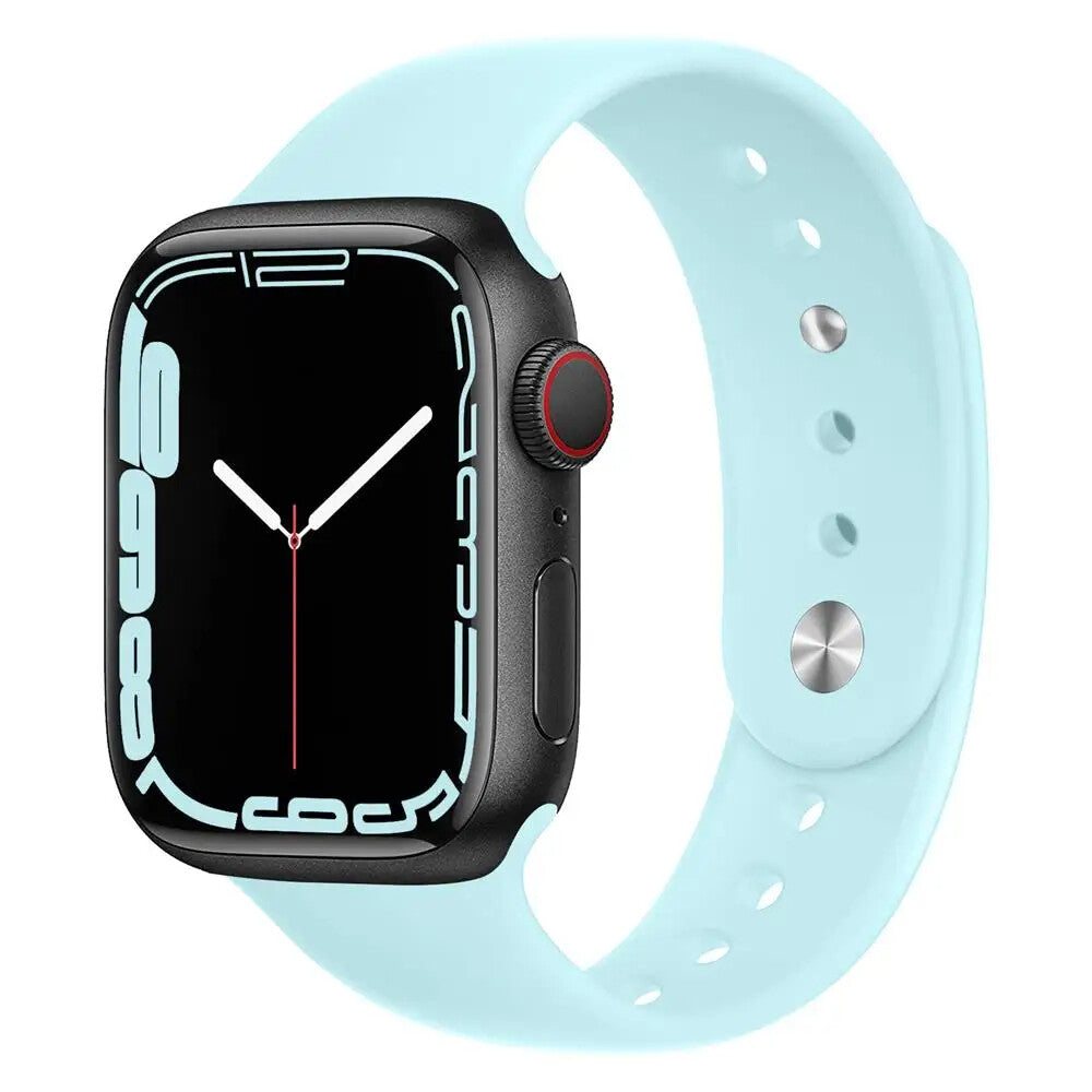 Apple Watch iWatch Silicone Band Strap Series 9/8/7/6/5/4/3/2/1 42/44/45/49mm (Blue)