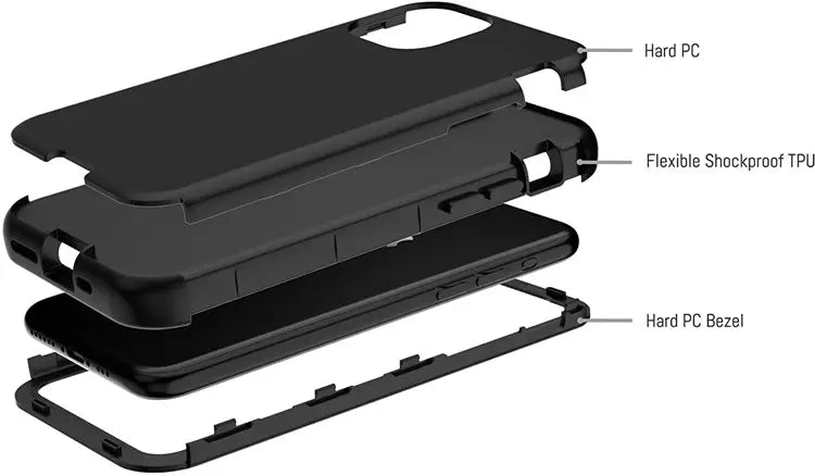 Hybrid Shockproof Heavy Duty Hard Cover for iPhone 12