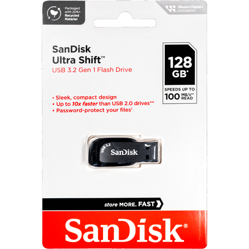 Sandisk Flash Drive Ultra Shift 128GB (SDCZ410-128G-G46)