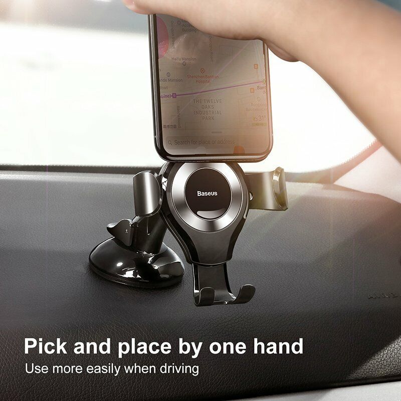Baseus 360° Car Phone Holder Dashboard Windscreen Mount Multi-Angle (Red)