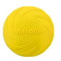 Rubber Pet Dog Frisbee Durable Fetch Toy For Puppy Exercise Outdoor Training(Yellow)