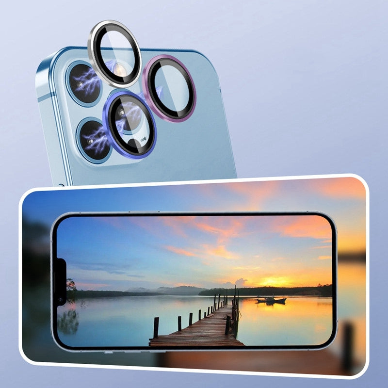 Metal Ring Tempered Glass Camera Lens Protector For iPhone 11 Pro