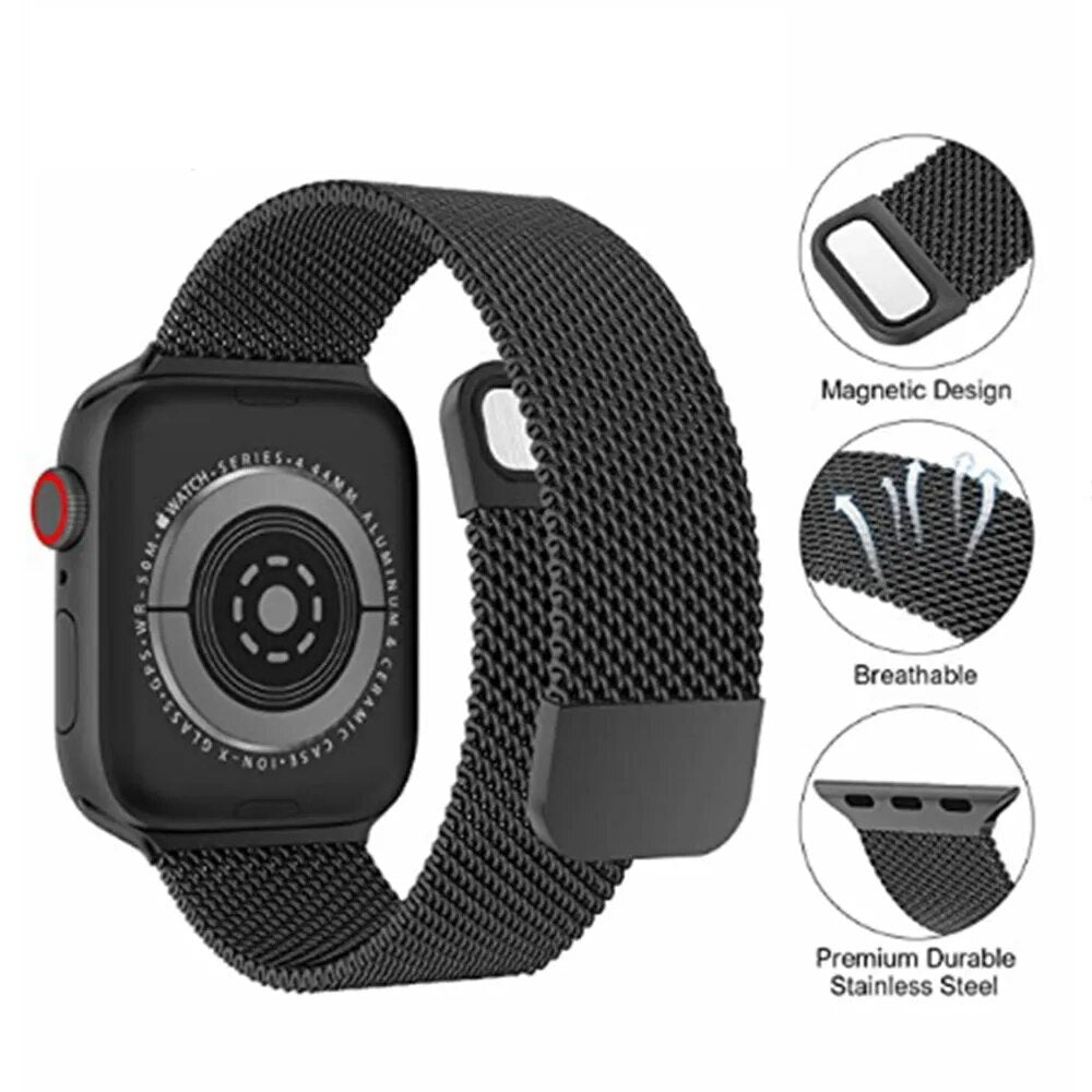 For Apple Watch Band Series Ultra 9 8 7 6 5 4 3 SE Stainless Steel Strap 38/40/41mm