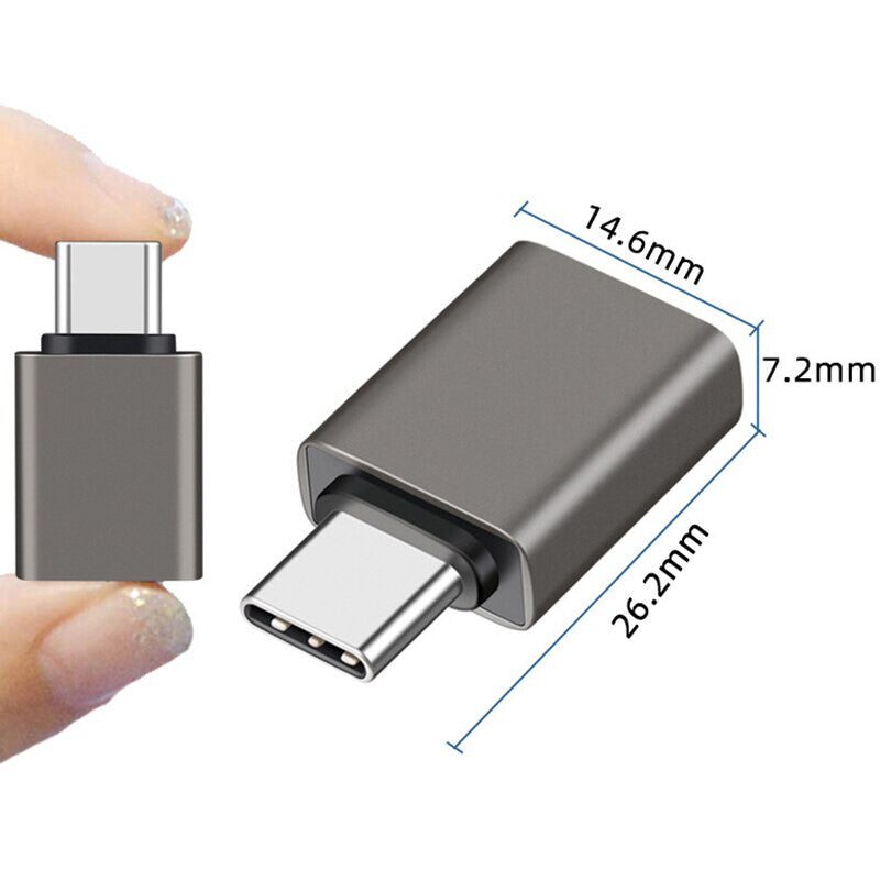 USB 3.0 To Type C Adapter Fast Converter USB-C Data OTG Adapter (Pink)